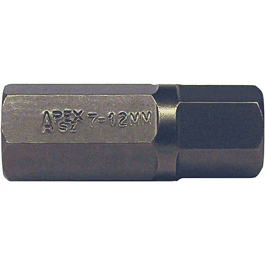 APEX-TOOLS SZ-7-12MM Einsatzbit Sechskant 7/16 Zoll Schaft 7/8 Zoll Länge
