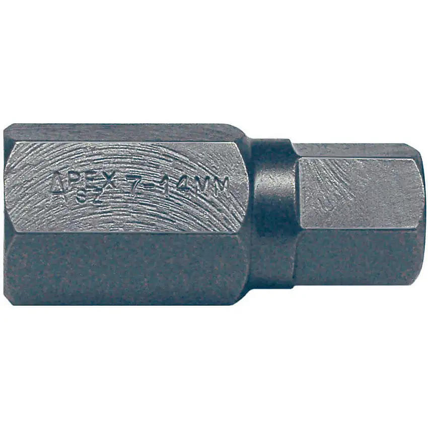APEX-TOOLS SZ-7-14MM Einsatzbit Sechskant 7/16 Zoll Schaft 7/8 Zoll Länge