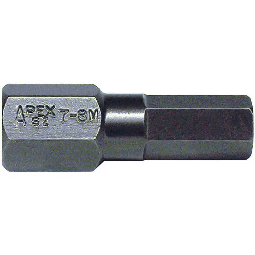 APEX-TOOLS SZ-7-8MM Einsatzbit Sechskant 7/16 Zoll Schaft 7/8 Zoll Länge