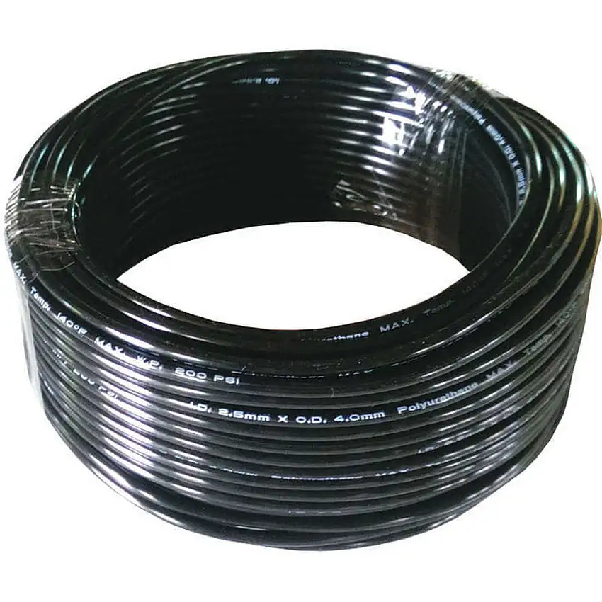 ATP 1PBR5-Schlauch, 2.5 mm Innendurchmesser x 4 mm Außendurchmesser, 100 Fuß, Schwarz