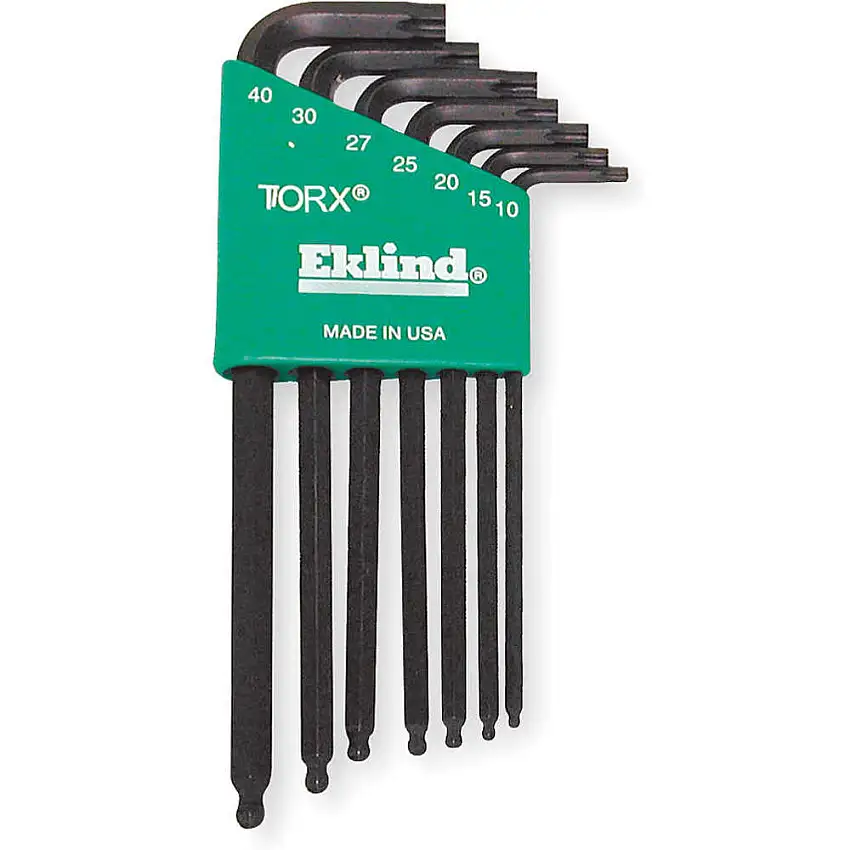 EKLIND 10007 Kugelkopf-Torxschlüsselsatz T10 - T40 L-förmig