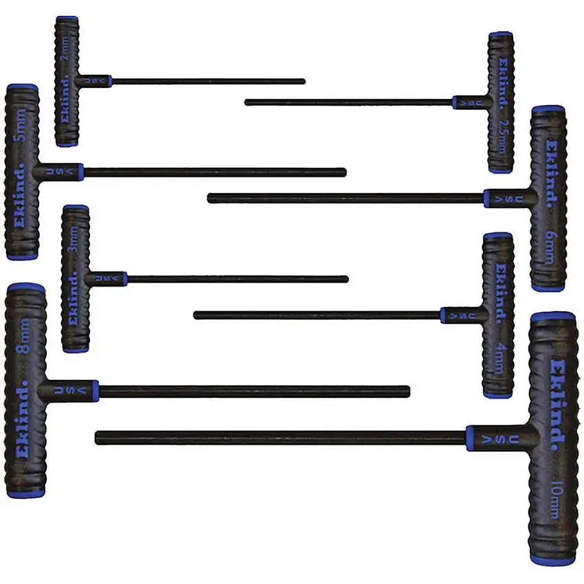 EKLIND 64908 Sechskantschlüsselsatz 2 - 10 mm T-Griff lang
