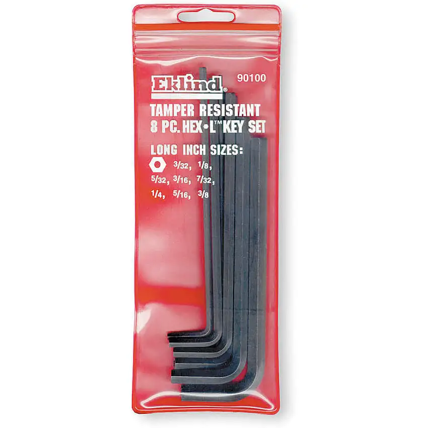 EKLIND 90100 Manipulationssicherer Sechskantschlüsselsatz 3/32-3/8 Zoll
