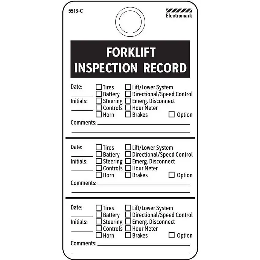 ELECTROMARK 5513C Prüfplakette Gabelstapler 5 x 3