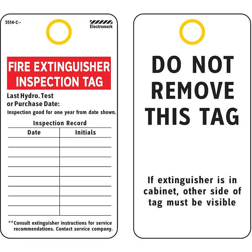 ELECTROMARK 5514C Etikett Feuerlöscherpapier