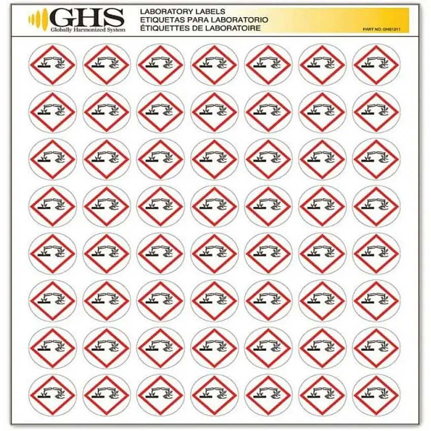 GHS SAFETY GHS1211 Etikettenglanzpapierkorrosion