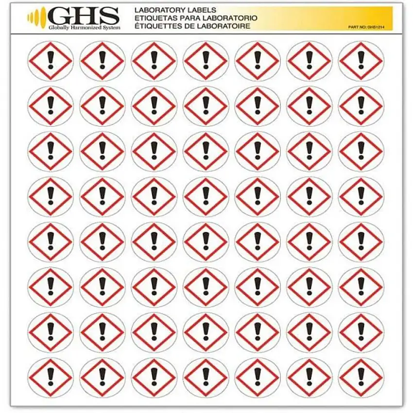 GHS SAFETY GHS1214 Etikett Ausrufezeichen Glanz