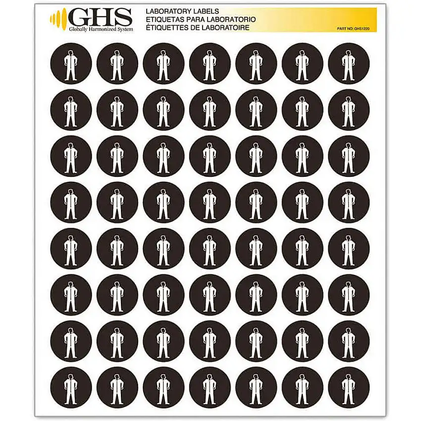 GHS SAFETY  GHS1220 Etiketten-Glanzpapier-Ganzkörperanzug