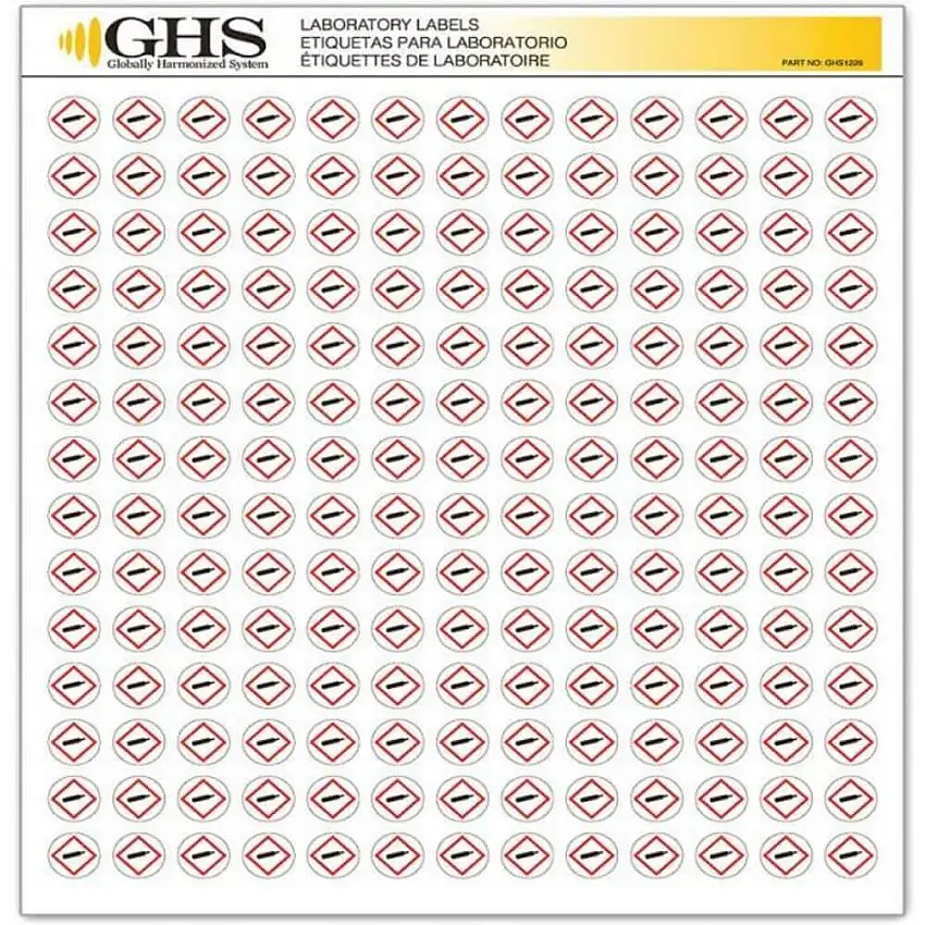GHS SAFETY GHS1226 Etikett für Gasflaschen, Glanzpapier