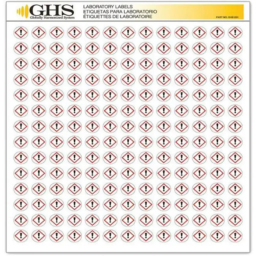 GHS SAFETY GHS1231 Etikett Ausrufezeichen Glanz