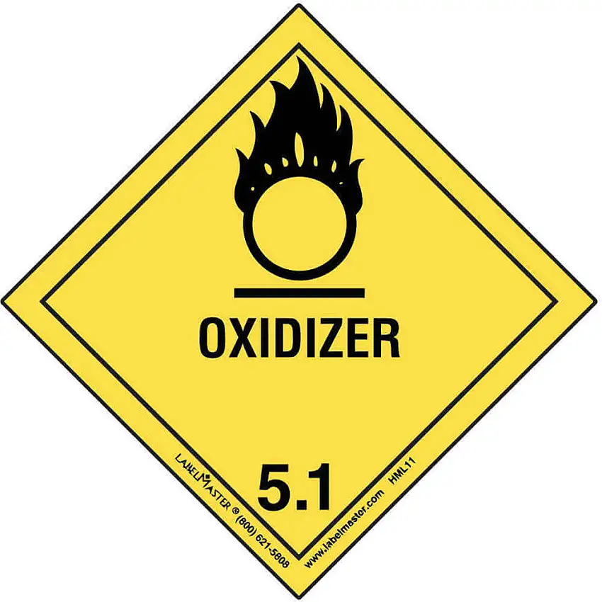 LABELMASTER HML11 Oxidationsmittel-Etikett, 100 mm x 100 mm, Papier, 500