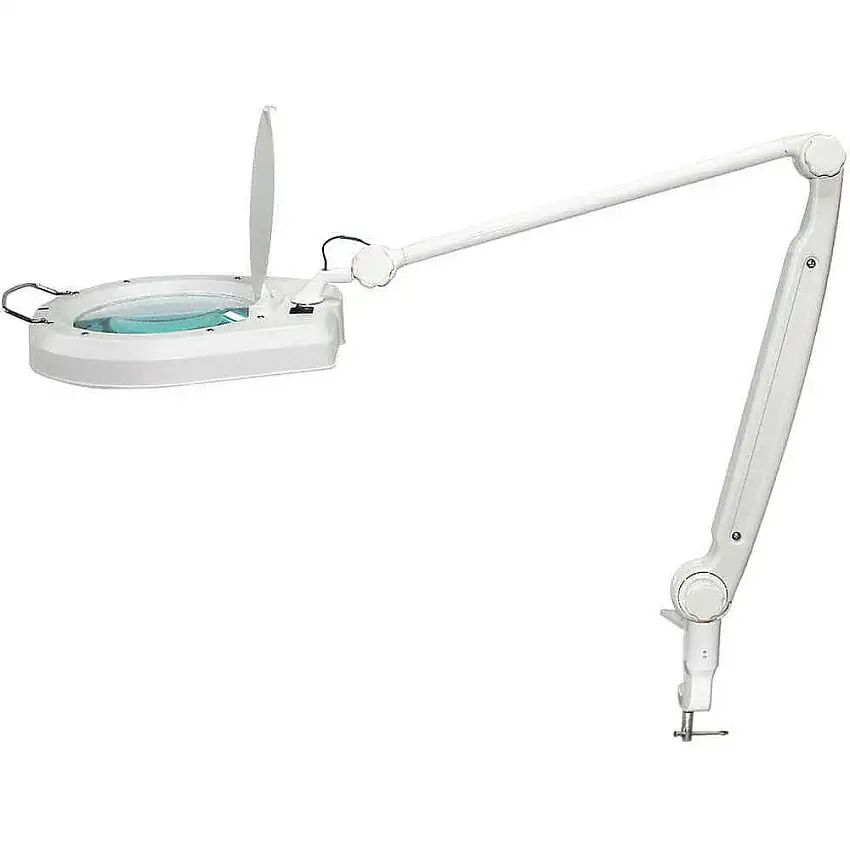 LUMAPRO 10C907 LED-Lupenlampe mit übergroßer, runder Lupe