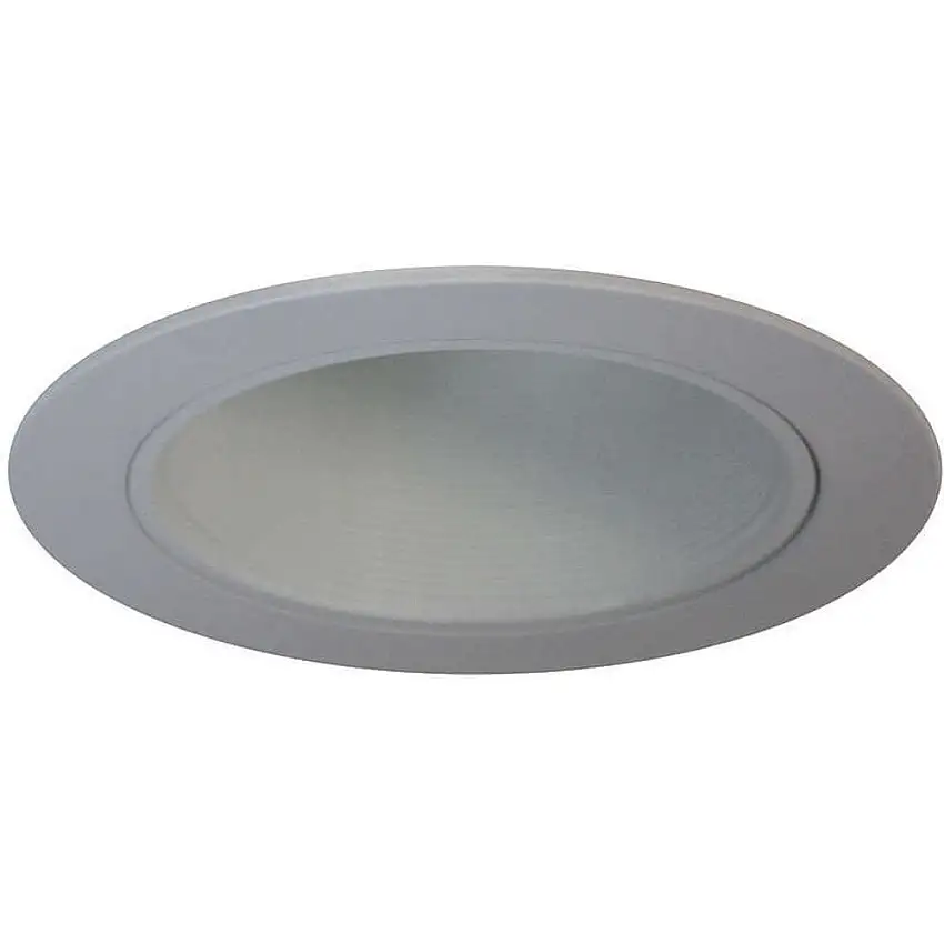 LUMAPRO 10F202 Einbau-Downlight-Blende, 4 Zoll Nennweite, Flachdecke, Halogen/Glühlampe/LED