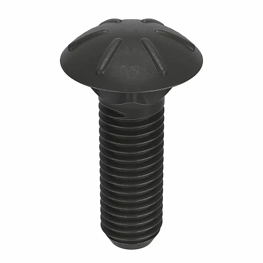EARNEST Schlossschraube 215238G, Gewindegröße 5/16 Zoll - 18, Stahl, 3/4 Zoll lang, schwarz oxidiert, Güteklasse 8, grob