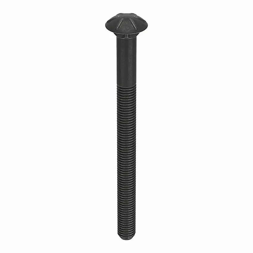 EARNEST 216278G Schlossschraube, 1/2 Zoll – 13 Gewindegröße, Stahl, 5 1/2 Zoll lang, schwarzes Oxid, Körnung 8, grob
