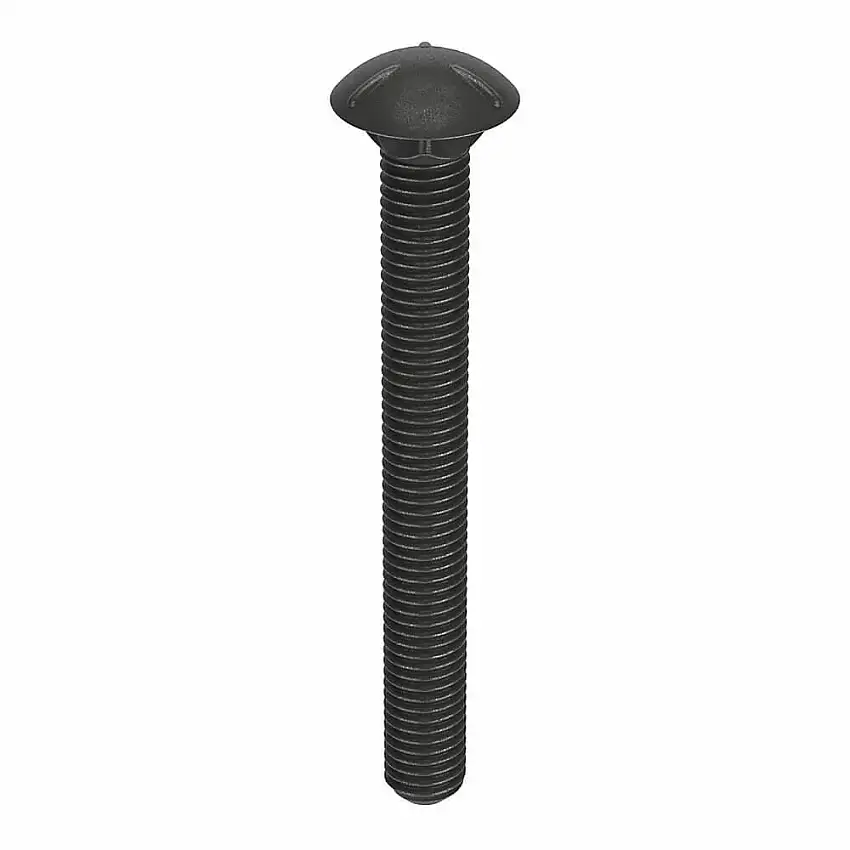 EARNEST 218335G Schlossschraube, 3/4 Zoll - 10 Gewindegröße, Stahl, 7 Zoll lang, schwarzes Oxid, Gr. 5, grob, quadratisch