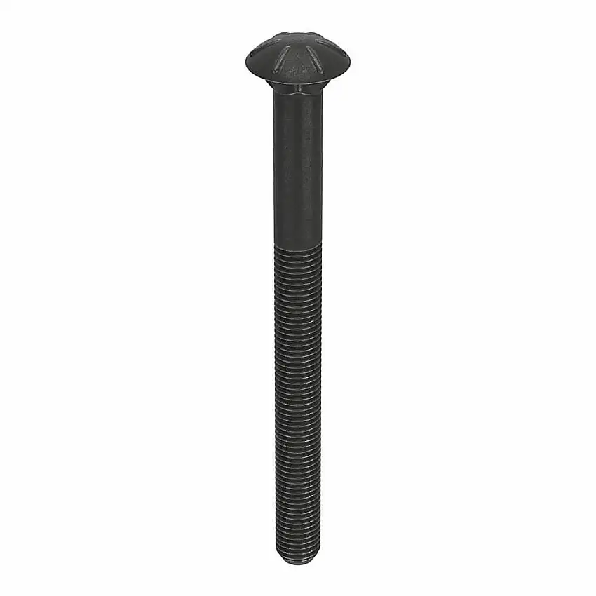 EARNEST 217418G Schlossschraube, 5/8 Zoll - 11 Gewindegröße, Stahl, 9 Zoll lang, schwarzes Oxid, Gr. 8, grob, quadratisch