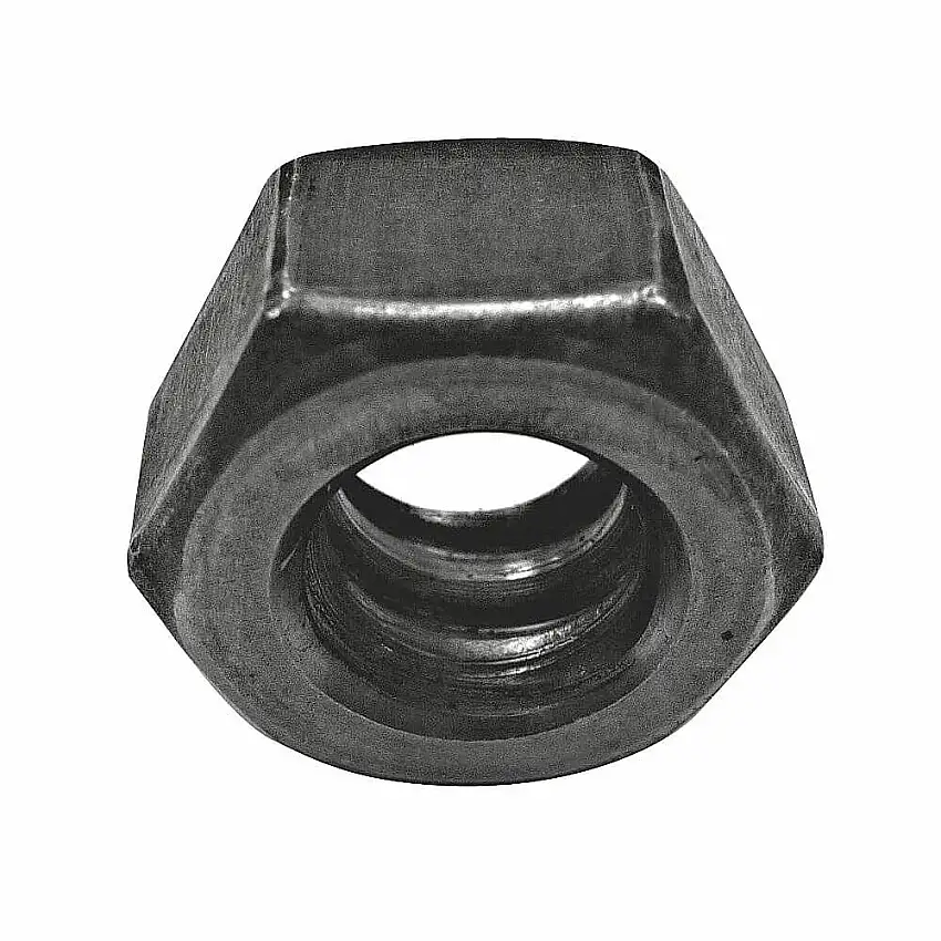 EARNEST Sechskantmutter 300907G, Gewindegröße 1 1/4 Zoll - 3 1/2 Zoll, Stahl, Höhe 1 1/4 Zoll, Breite 2 Zoll, schwarz oxidiert, rechtsdrehend