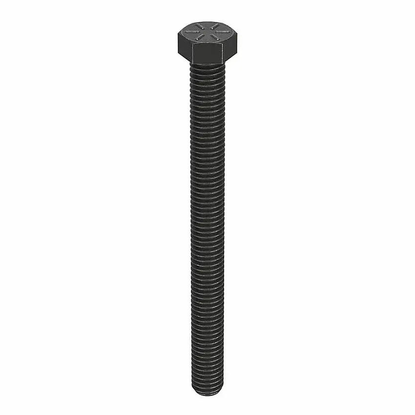 EARNEST Gewindebolzen U04110.037.0600, Gewindegröße 3/8 Zoll - 16, Stahl, Länge 6 Zoll, Kopfhöhe 1/4 Zoll, Kopfbreite 9/16 Zoll, Gewindelänge 6 Zoll, Zugfestigkeit 150000 psi