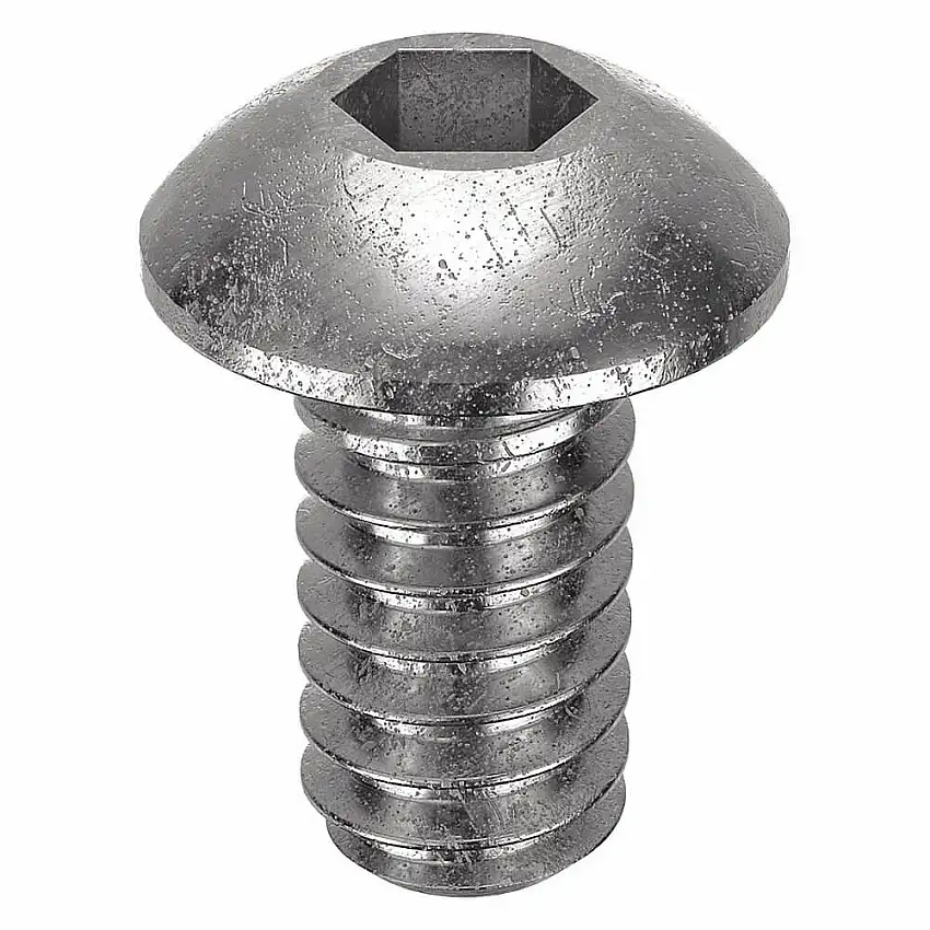 FOREVERBOLT  FBBHSCAPS102438P100 Innensechskantschraube, Gewindegröße 10-24, Knopf, 3/8 Zoll lang, 0.062 Zoll Kopfhöhe, NL-19