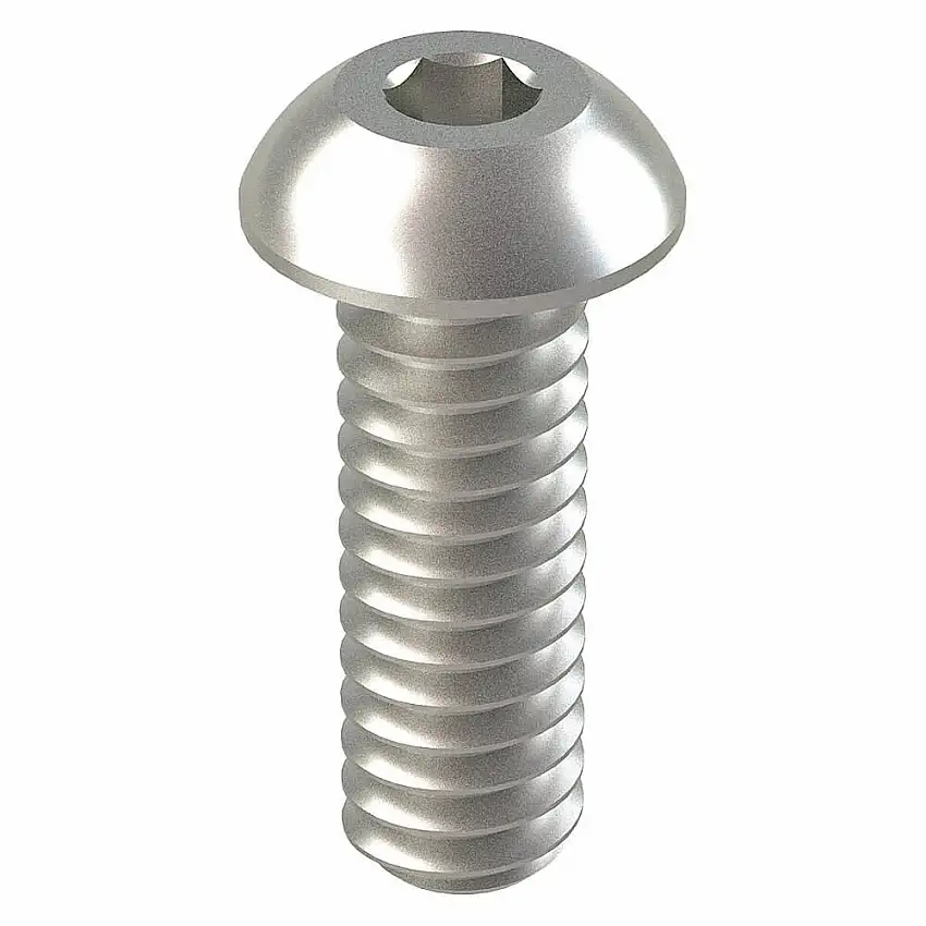 FOREVERBOLT  FBBHSCAPS142034P100 Innensechskantschraube, Gewindegröße 1/4 Zoll - 20, Knopfkopf, Länge 3/4 Zoll, Kopfhöhe 0.132 Zoll, NL-19