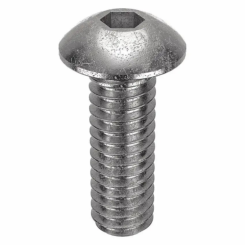 FOREVERBOLT FBBHSCAPS83212P100 Innensechskantschraube, Gewindegröße 8-32, Knopf, 1/2 Zoll lang, 0.078 Zoll Kopfhöhe, NL-19