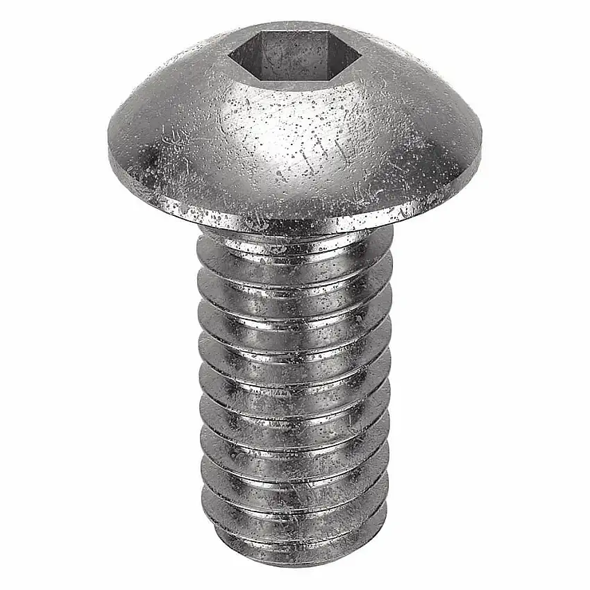 FOREVERBOLT  FBBHSCAPS83238P100 Innensechskantschraube, Gewindegröße 8-32, Knopf, 3/8 Zoll lang, 0.078 Zoll Kopfhöhe, NL-19