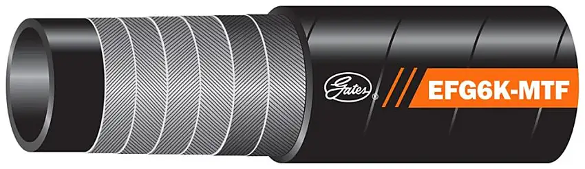GATES 46511435 Spiraldrahtschlauch, 0.375 Zoll Innendurchmesser, 0.8 Zoll Außendurchmesser, 6000 PSI, Schwarz