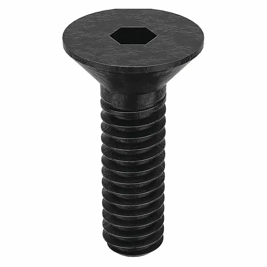 KERR LAKESIDE 5C37KFC Innensechskantschraube, Gewindegröße 5-40, flach, 3/8 Zoll lang, 0.09 Zoll Kopfhöhe, Stahl