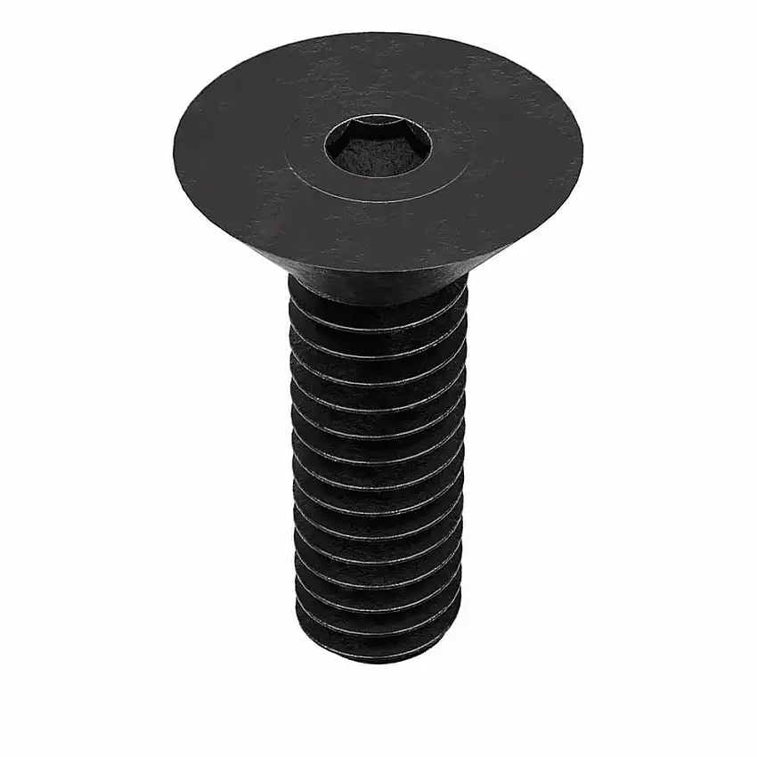 KERR LAKESIDE  8C50KFC Innensechskantschraube, Gewindegröße 8-32, flach, 1/2 Zoll lang, 0.112 Zoll Kopfhöhe, Stahl