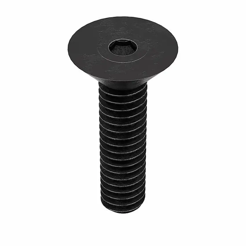 KERR LAKESIDE  8C62KFC Innensechskantschraube, Gewindegröße 8-32, flach, 5/8 Zoll lang, 0.112 Zoll Kopfhöhe, Stahl